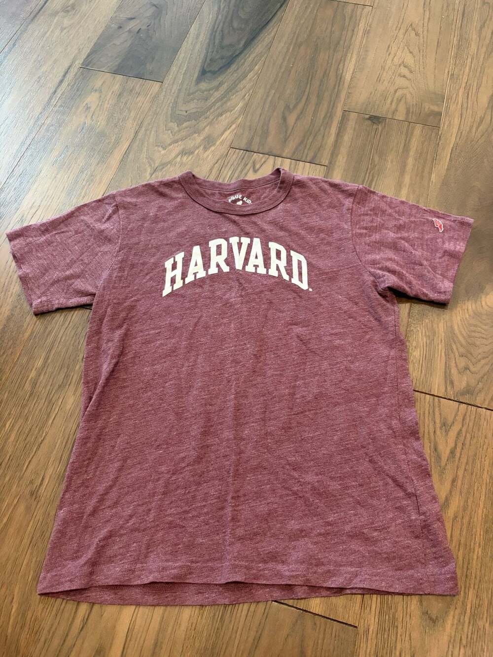 League Kids Harvard University Arch Logo Short Sleeve T-Shirt Maroon Size Large
